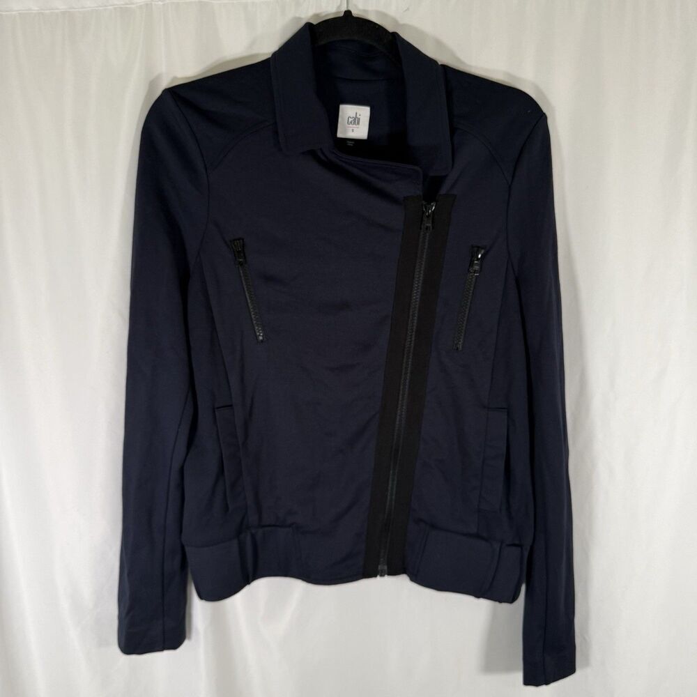 Cabi Jacket Women's Small Full Zip Long Sleeve Zip Pockets Tech